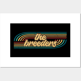 the breeders retro stripes Posters and Art